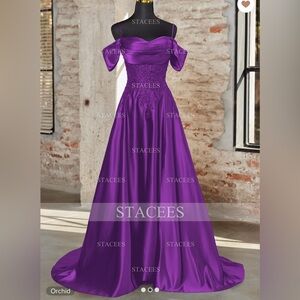 STACEES size 12 ball gown in orchid